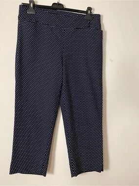 SC&CO Polka Dot Capri Pants - Navy and White